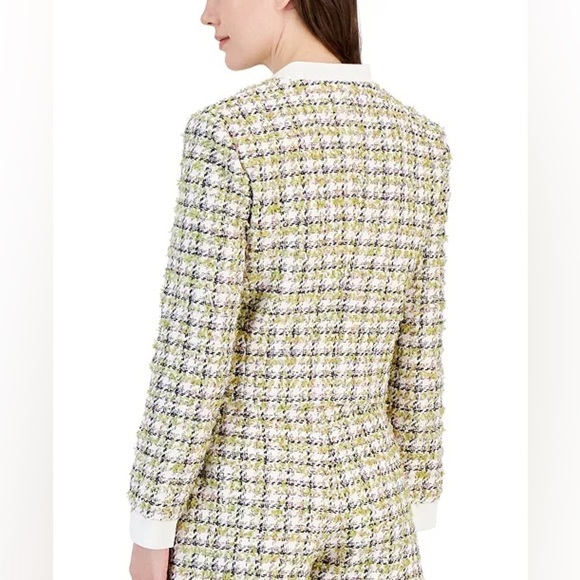 AVEC LES FILLES Women's Tweed Button-Front Jacket size medium - Picture 3 of 11